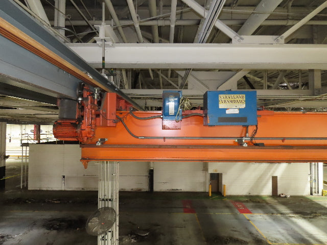 Cleveland Tramrail P&H 3 Ton Single Girder Underhung Bridge Crane 45' 10" Span