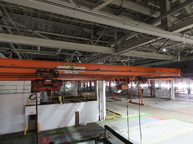 Cleveland Tramrail P&H 2 Ton Single Girder Underhung Bridge Crane 45' 10" Span