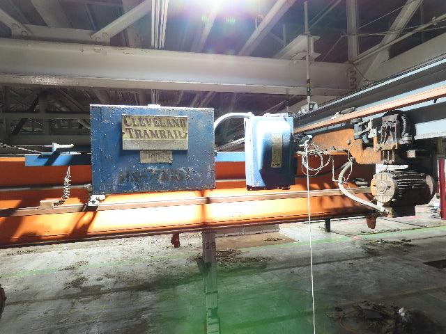 Cleveland Tramrail P&H 2 Ton Single Girder Underhung Bridge Crane 45' 10" Span