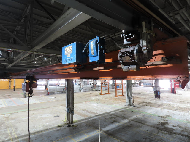 Cleveland Tramrail P&H 2 Ton Single Girder Underhung Bridge Crane 45' 10" Span