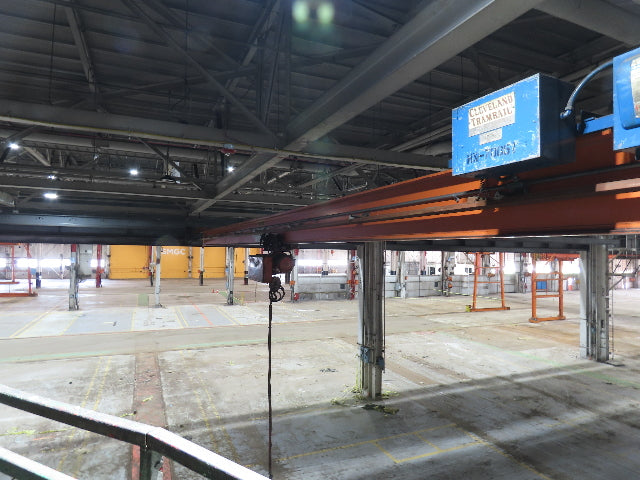 Cleveland Tramrail P&H 2 Ton Single Girder Underhung Bridge Crane 45' 10" Span