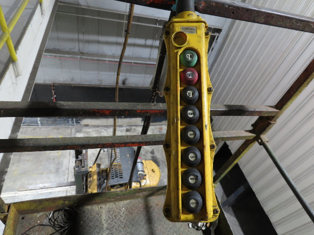 Cleveland Tramrail P&H 1 Ton Single Girder Underhung Bridge Crane 14' Span