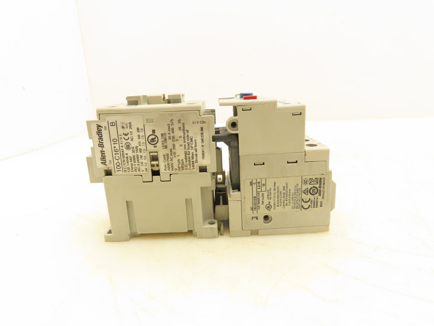 Allen Bradley 193-ED1DB Motor Starter Contactor Overload Relay 3.2-16A 120V Coil