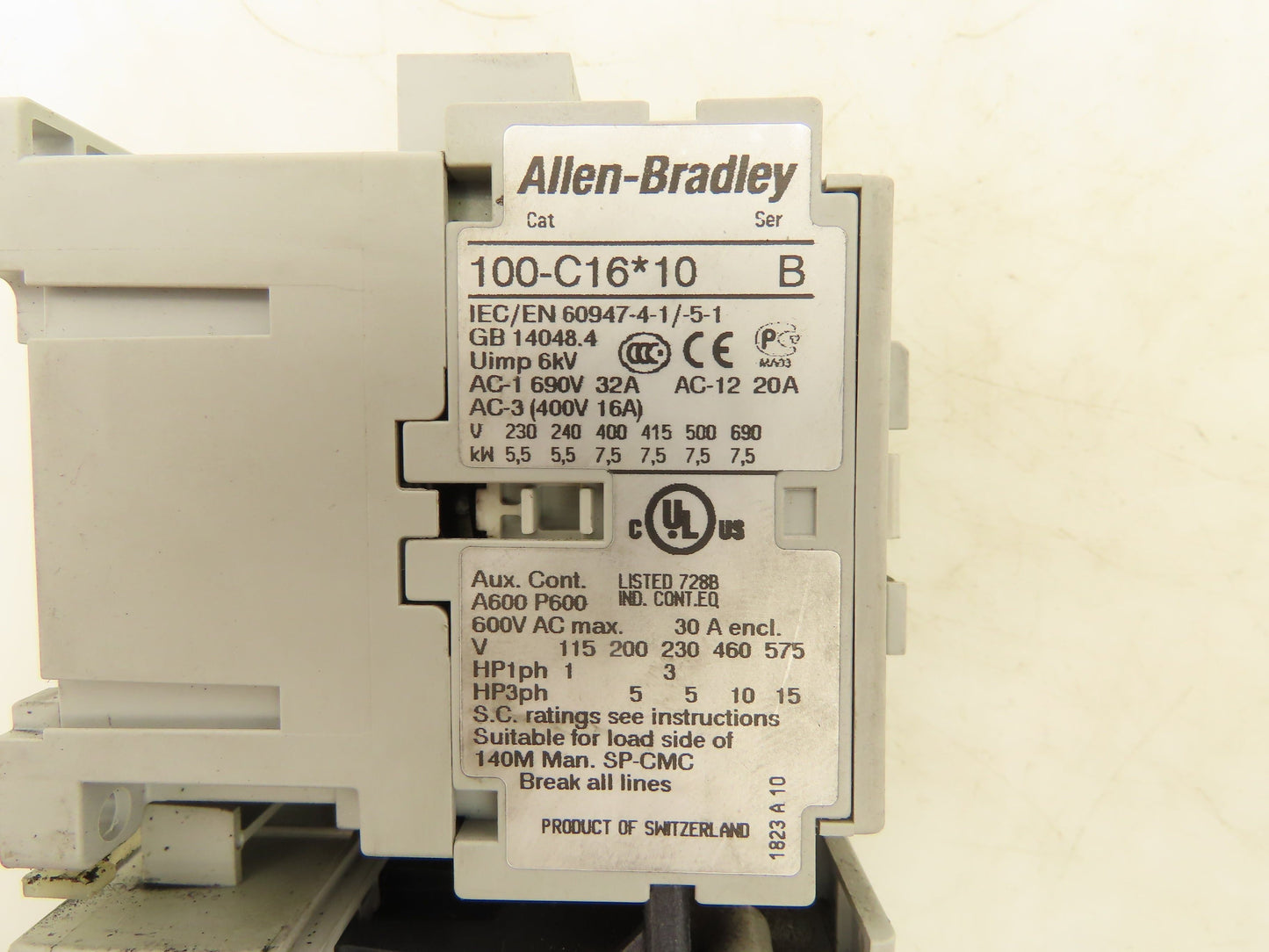 Allen Bradley 193-ED1DB Motor Starter Contactor Overload Relay 3.2-16A 120V Coil