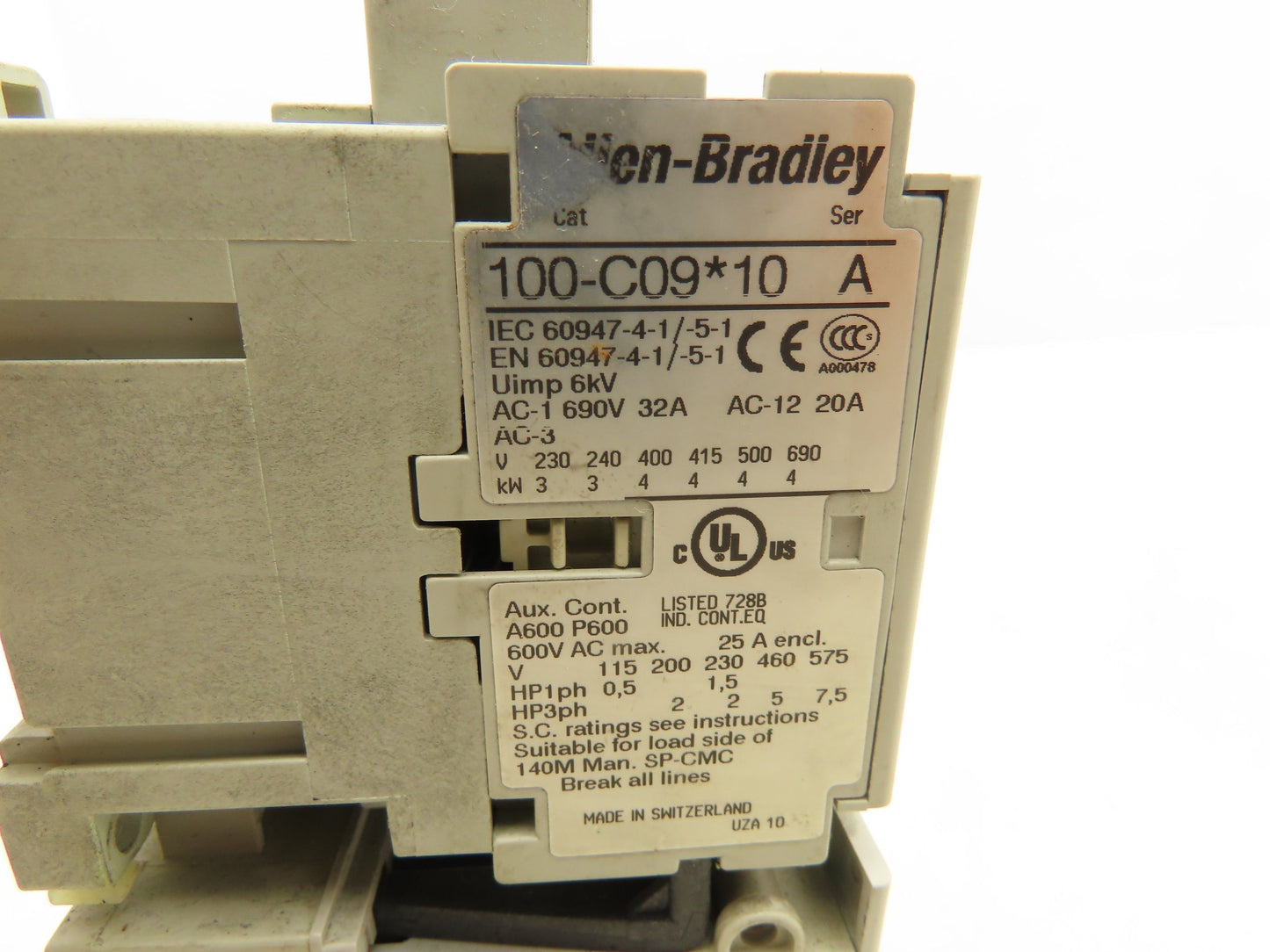 Allen Bradley 193-EECB Motor Starter Contactor Overload Relay 1-5A 120V Coil