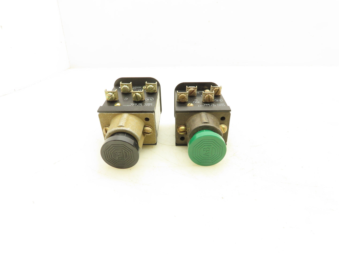 Allen Bradley 800H-AK1A Flush Head Push Button Unit Black Green Ser A Mixed Lot