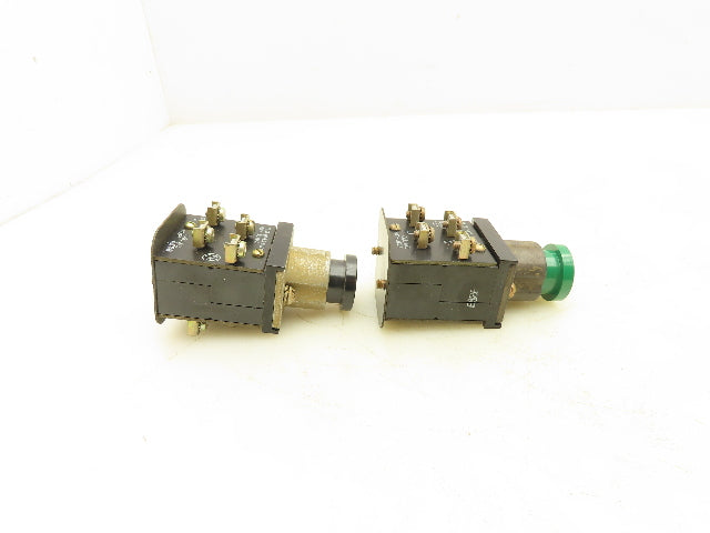 Allen Bradley 800H-AK1A Flush Head Push Button Unit Black Green Ser A Mixed Lot