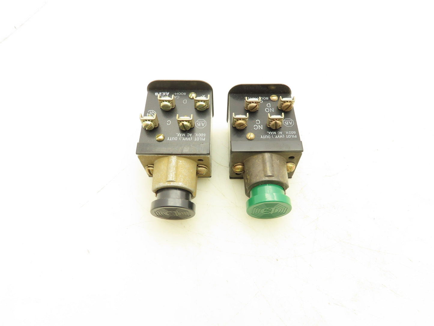 Allen Bradley 800H-AK1A Flush Head Push Button Unit Black Green Ser A Mixed Lot