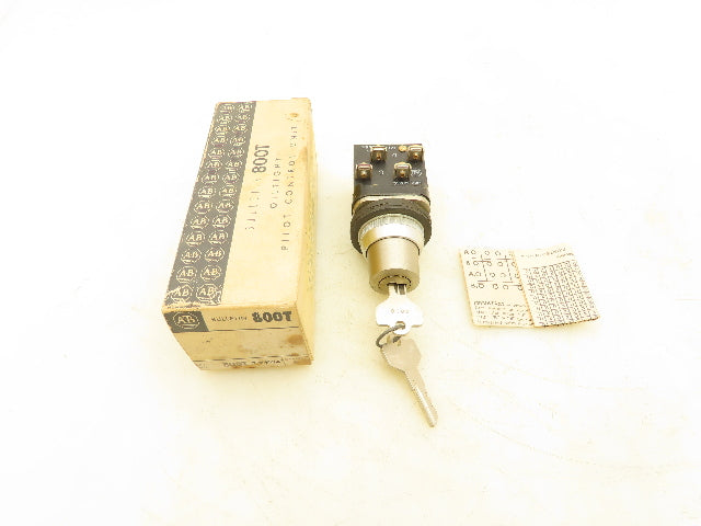 Allen Bradley 800T-J44B5 Keyed Selector Switch 3 Position Maintained 30mm