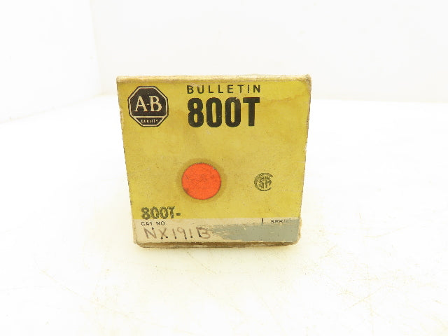 Allen Bradley 800T-NX191B Cylinder Lock Push Button 30 mm Ser A 1 NO 1 NC Keyed