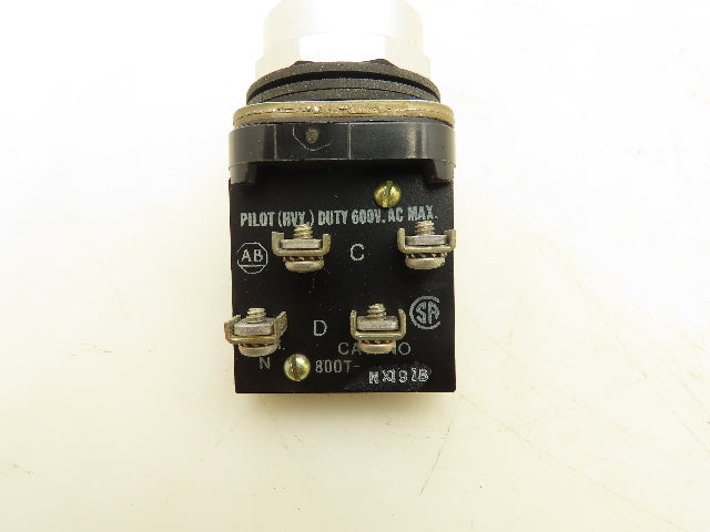 Allen Bradley 800T-NX191B Cylinder Lock Push Button 30 mm Ser A 1 NO 1 NC Keyed