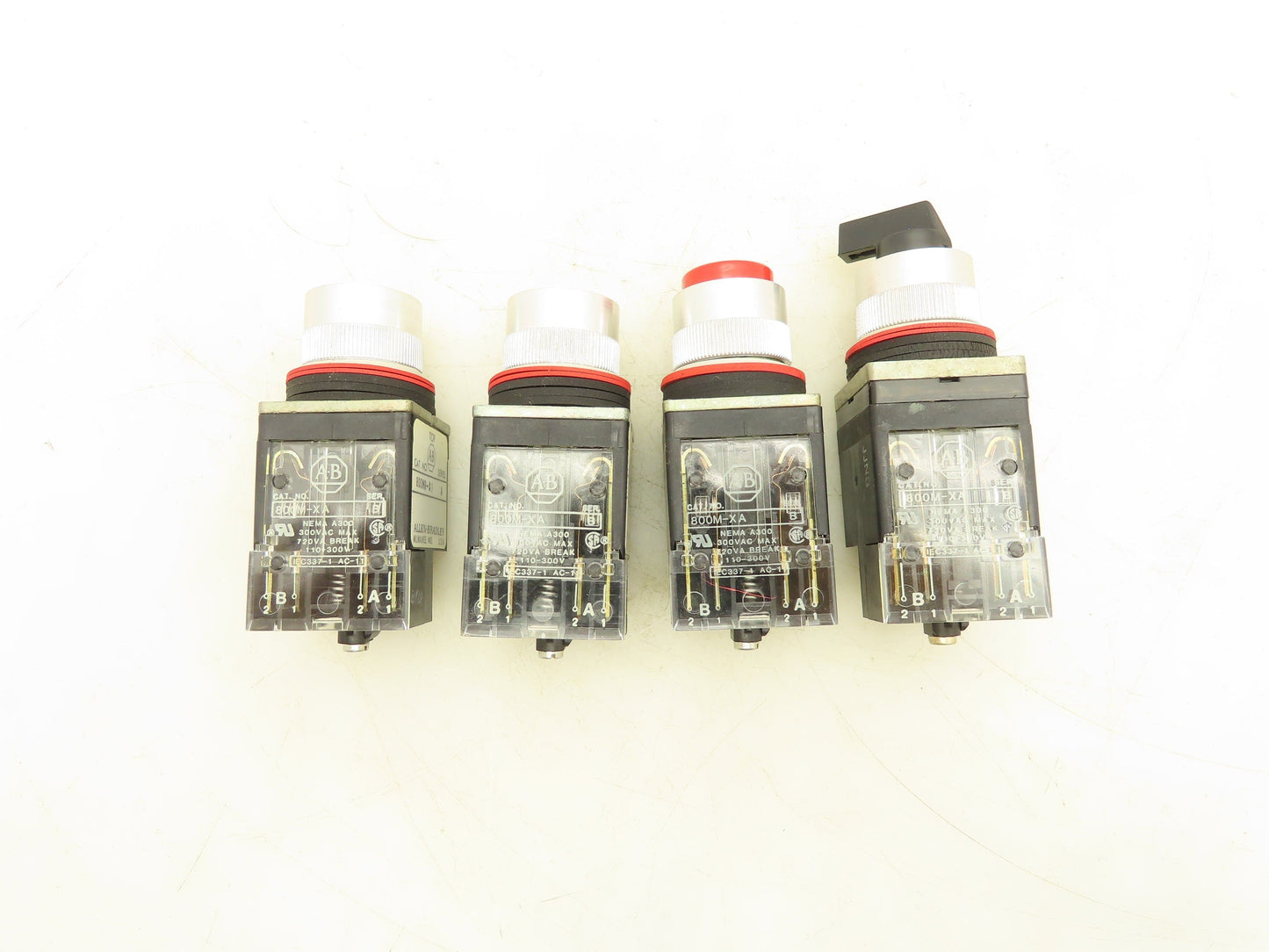 Allen Bradley 800MR Push Button Switch Selector Ser C Mixed Lot of 4