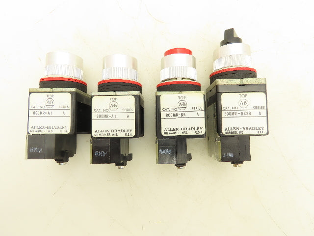 Allen Bradley 800MR Push Button Switch Selector Ser C Mixed Lot of 4