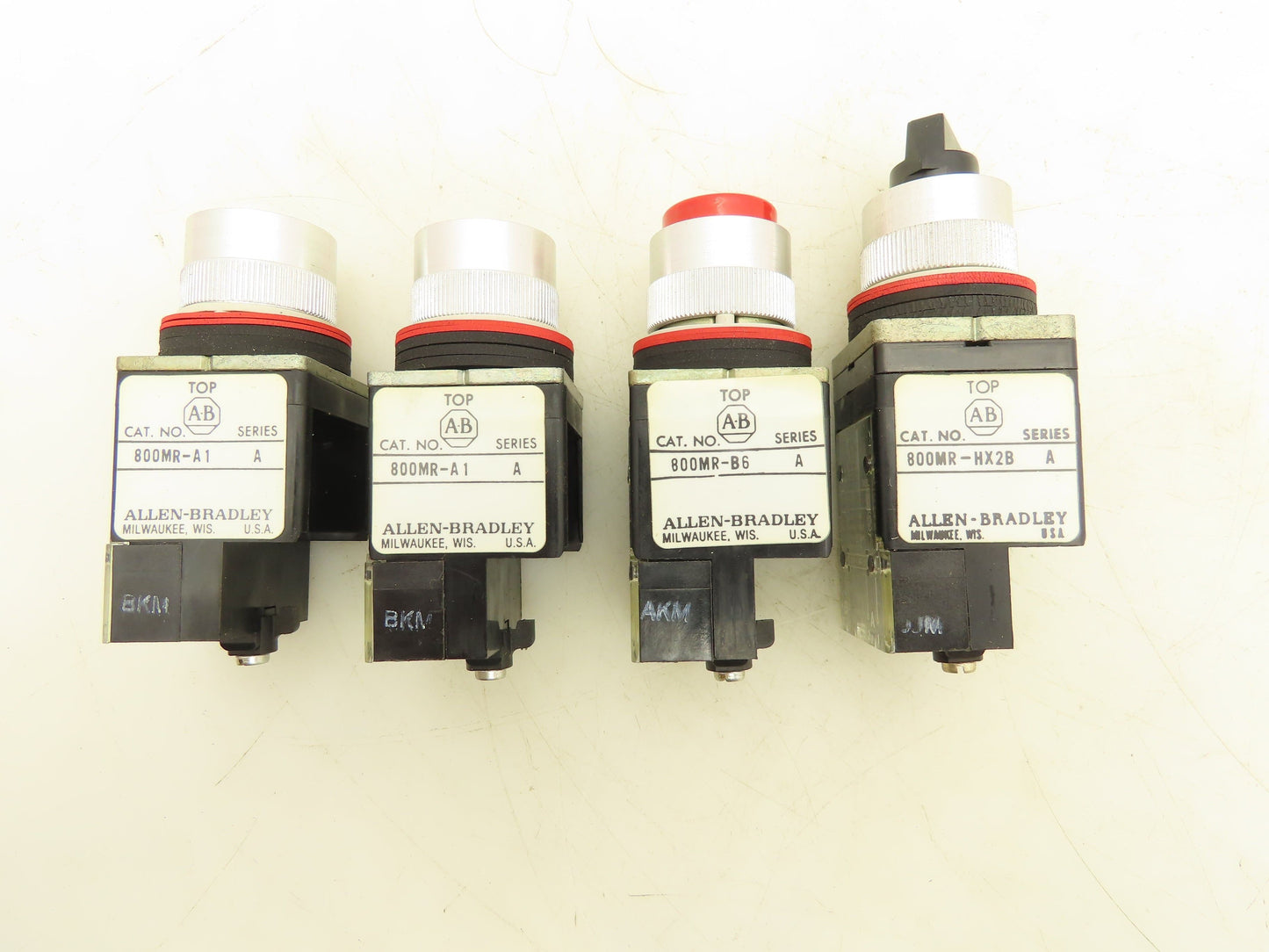 Allen Bradley 800MR Push Button Switch Selector Ser C Mixed Lot of 4