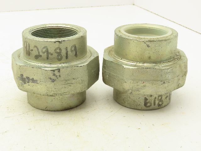 A/SA105 2" Threaded Pipe Fitting Union Lot of 2