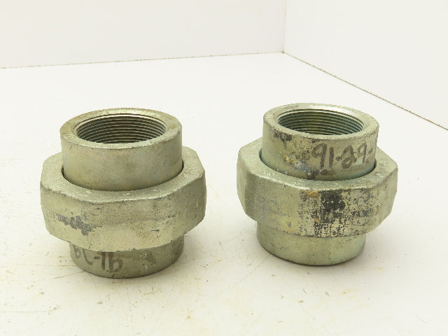 A/SA105 2" Threaded Pipe Fitting Union Lot of 2