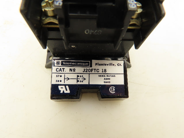 Telemecanique J20FTC18 Pneumatic Timing Control Relay 180 Sec Off Delay Lot of 4