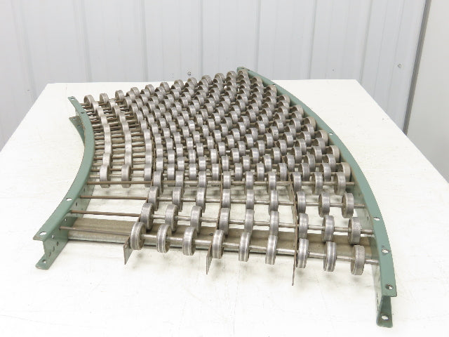 Hytrol 24"x 45° Curve Steel Skate Wheel Roller Gravity Conveyor Section