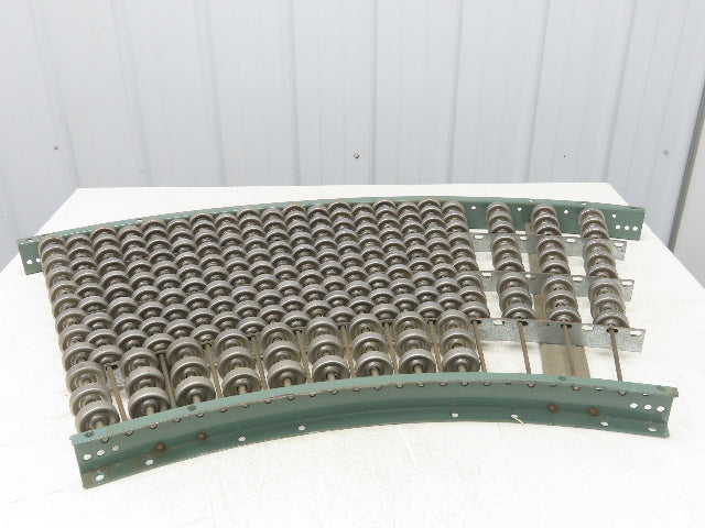 Hytrol 24"x 45° Curve Steel Skate Wheel Roller Gravity Conveyor Section
