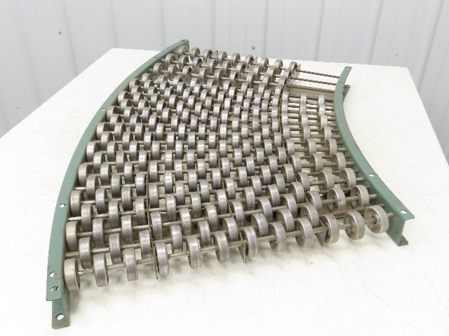 Hytrol 24"x 45° Curve Steel Skate Wheel Roller Gravity Conveyor Section