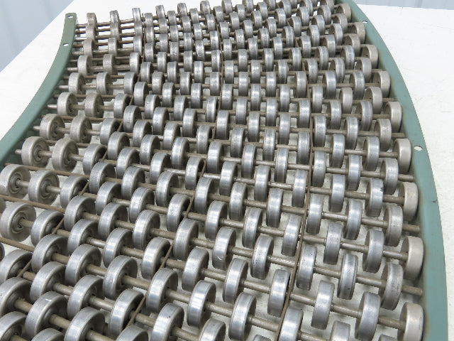 Hytrol 24"x 45° Curve Steel Skate Wheel Roller Gravity Conveyor Section
