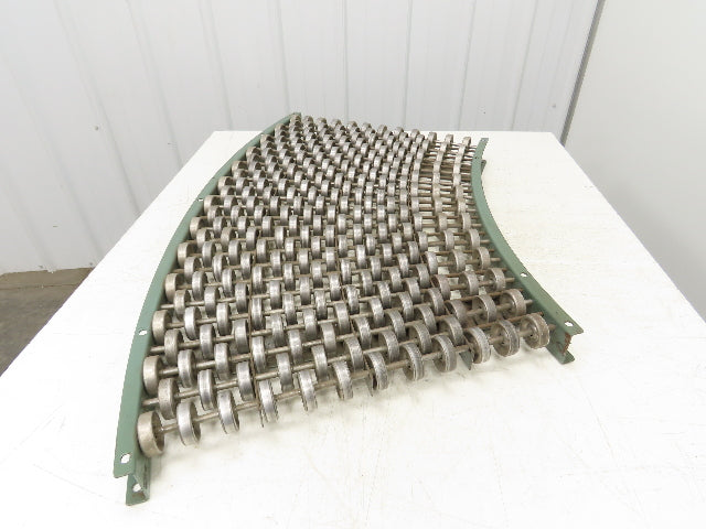 Hytrol 24"x 45° Curve Steel Skate Wheel Roller Gravity Conveyor Section