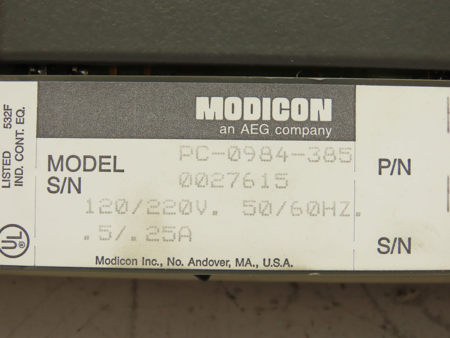 Modicon AEG AS-9770-000 PLC CPU Processor Module Memory Power Supply Keyed