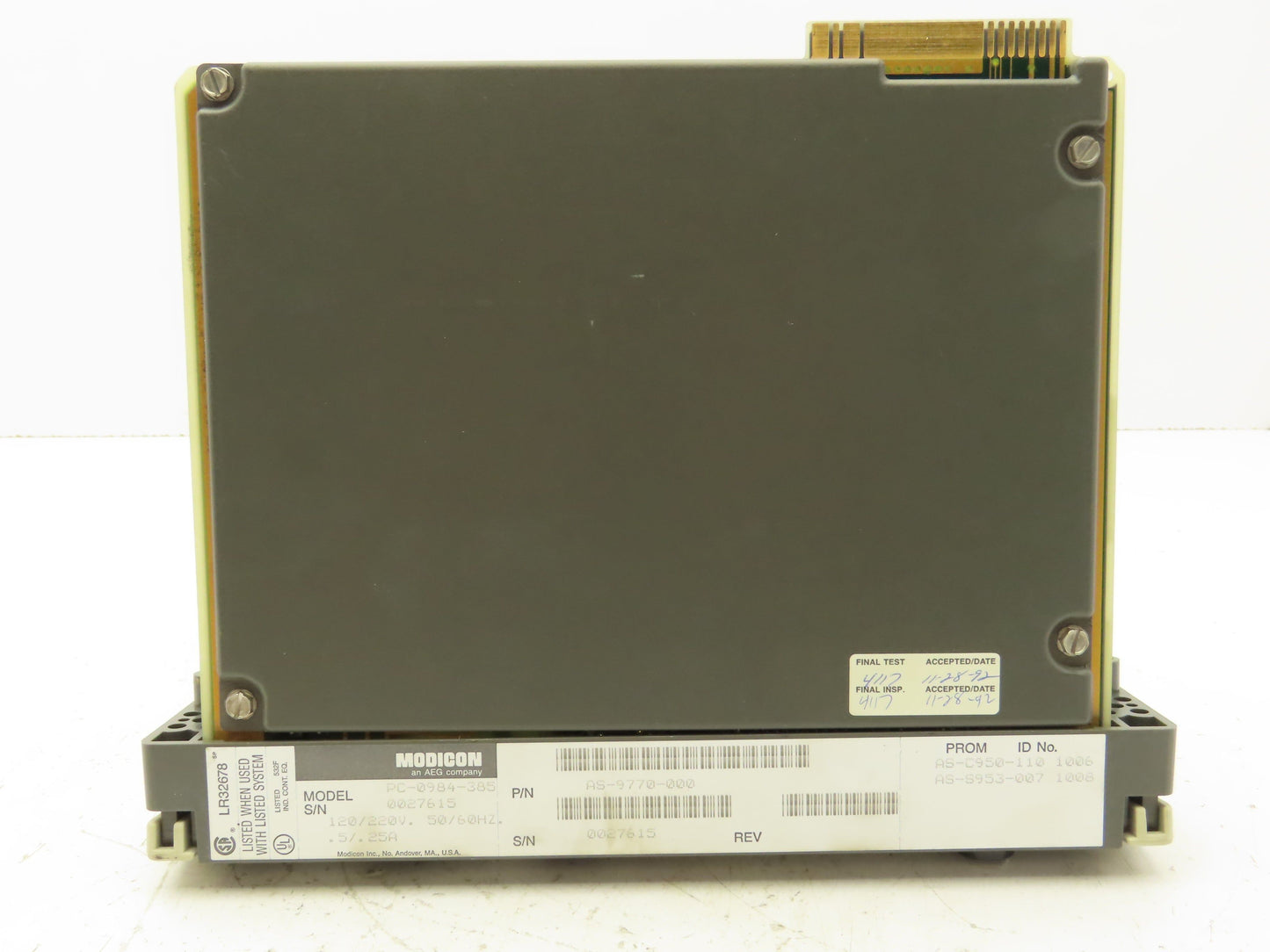 Modicon AEG AS-9770-000 PLC CPU Processor Module Memory Power Supply Keyed