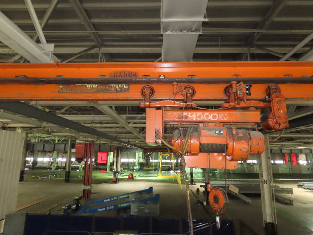 Cleveland Tramrail P&H 2 Ton Single Girder Underhung Bridge Crane 28' 4" Span