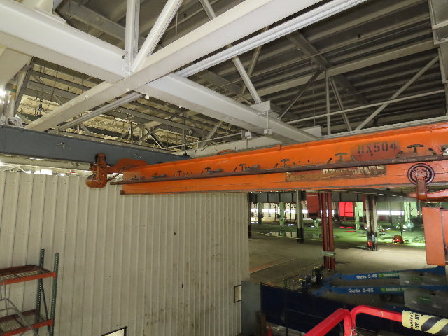 Cleveland Tramrail P&H 2 Ton Single Girder Underhung Bridge Crane 28' 4" Span