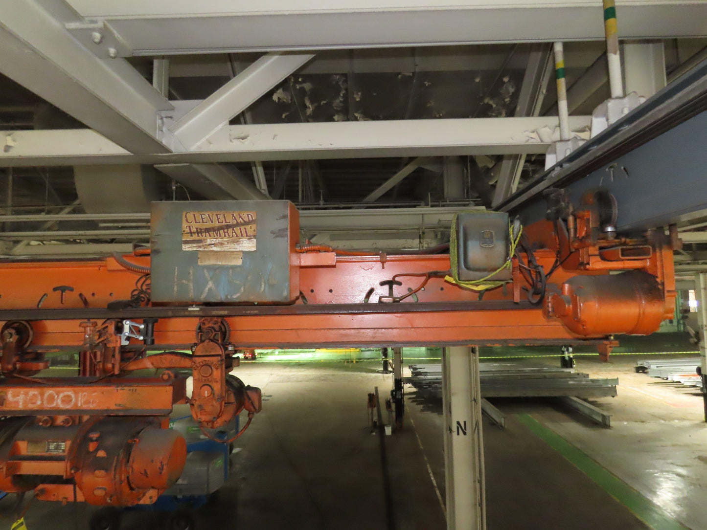 Cleveland Tramrail P&H 2 Ton Single Girder Underhung Bridge Crane 28' 4" Span