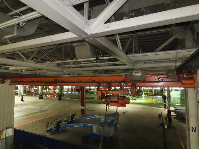 Cleveland Tramrail P&H 2 Ton Single Girder Underhung Bridge Crane 28' 4" Span