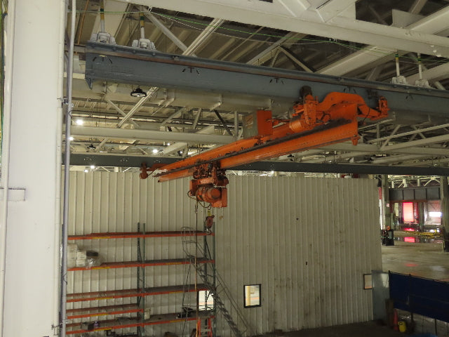 Cleveland Tramrail P&H 2 Ton Single Girder Underhung Bridge Crane 28' 4" Span