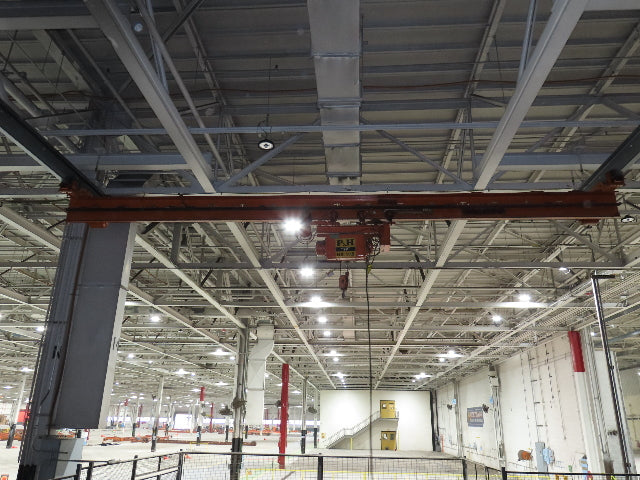 Cleveland Tramrail P&H 2 Ton Single Girder Underhung Bridge Crane 28' 4" Span
