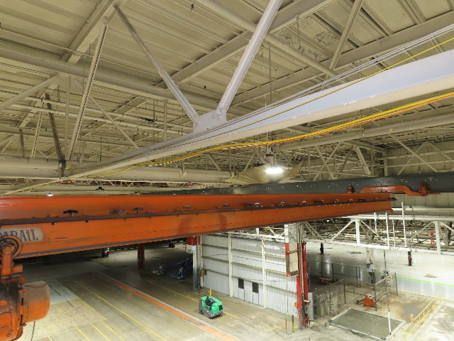 Cleveland Tramrail P&H 1 Ton Single Girder Underhung Bridge Crane 45' 10" Span