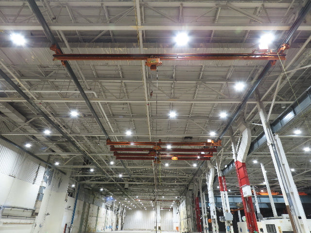 Cleveland Tramrail P&H 1 Ton Single Girder Underhung Bridge Crane 45' 10" Span