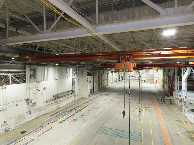 Cleveland Tramrail P&H 1 Ton Single Girder Underhung Bridge Crane 45' 10" Span