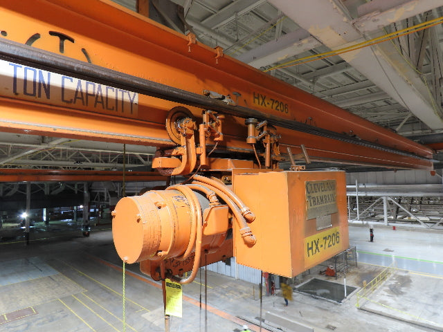 Cleveland Tramrail P&H 1/2 Ton Single Girder Underhung Bridge Crane 45' 10" Span
