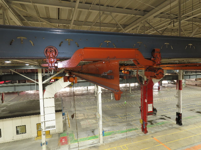 Cleveland Tramrail P&H 1/2 Ton Single Girder Underhung Bridge Crane 45' 10" Span
