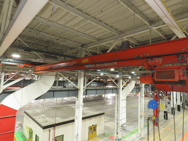 Cleveland Tramrail P&H 2 Ton Single Girder Underhung Bridge Crane 45' 10" Span