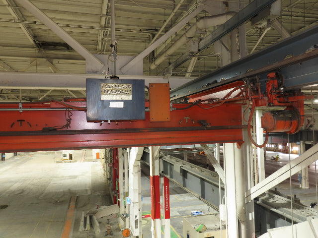 Cleveland Tramrail P&H 2 Ton Single Girder Underhung Bridge Crane 45' 10" Span