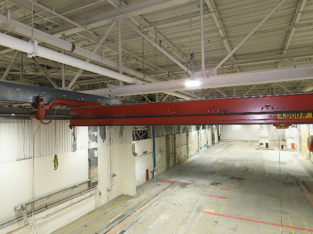 Cleveland Tramrail P&H 2 Ton Single Girder Underhung Bridge Crane 45' 10" Span