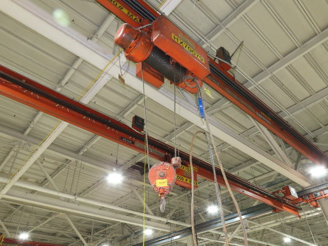 Cleveland Tramrail P&H 2 Ton Single Girder Underhung Bridge Crane 45' 10" Span