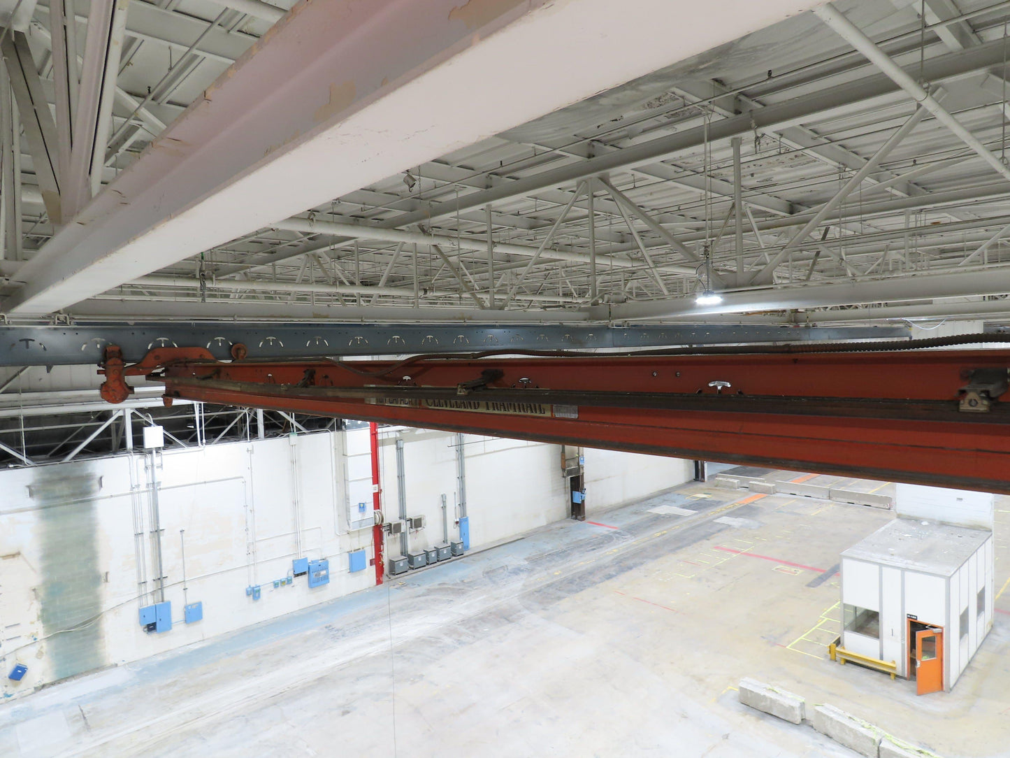 Cleveland Tramrail P&H 1 Ton Single Girder Underhung Bridge Crane 26' 9" Span