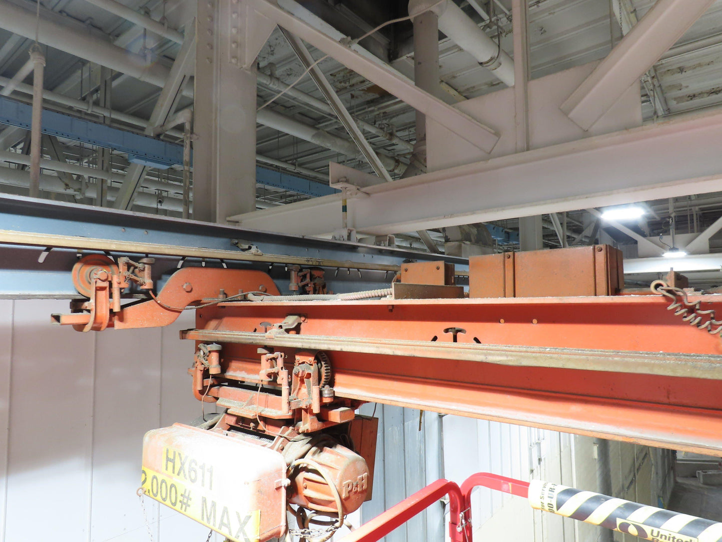 Cleveland Tramrail P&H 1 Ton Single Girder Underhung Bridge Crane 26' 9" Span