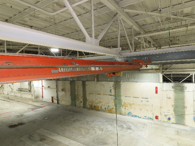 Cleveland Tramrail P&H 1 Ton Single Girder Underhung Bridge Crane 26' 9" Span