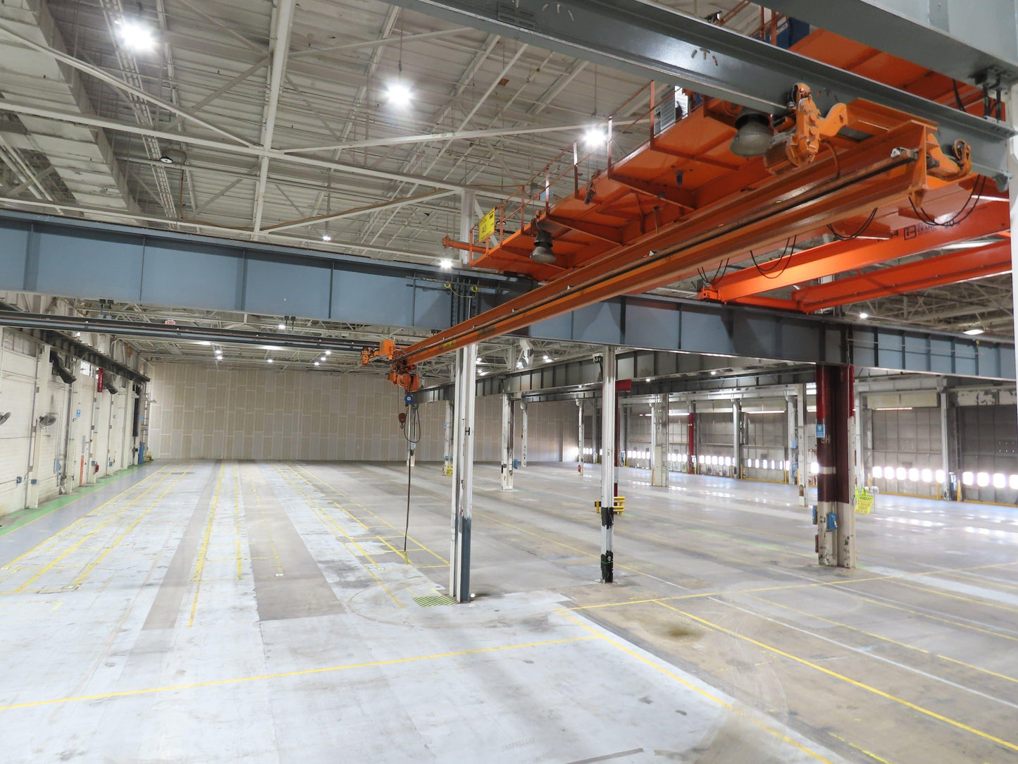 Cleveland Tramrail P&H 2 Ton Single Girder Underhung Bridge Crane 46' Span