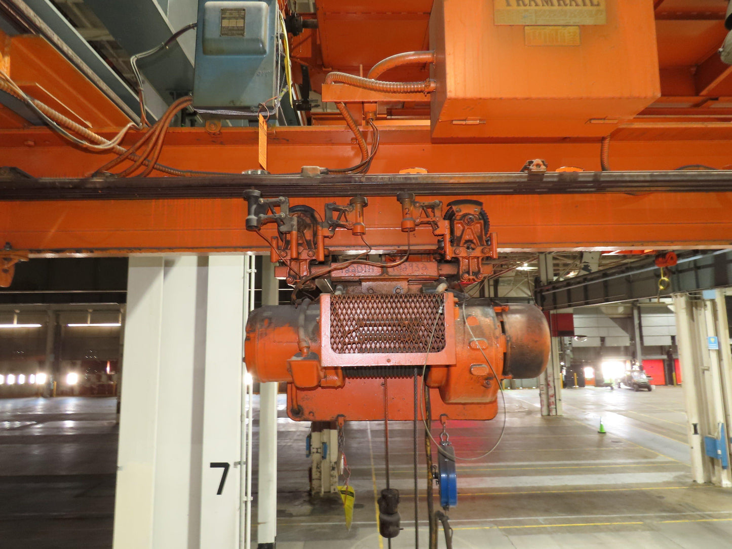 Cleveland Tramrail P&H 2 Ton Single Girder Underhung Bridge Crane 46' Span