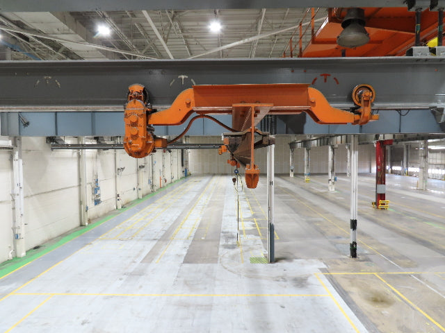 Cleveland Tramrail P&H 2 Ton Single Girder Underhung Bridge Crane 46' Span
