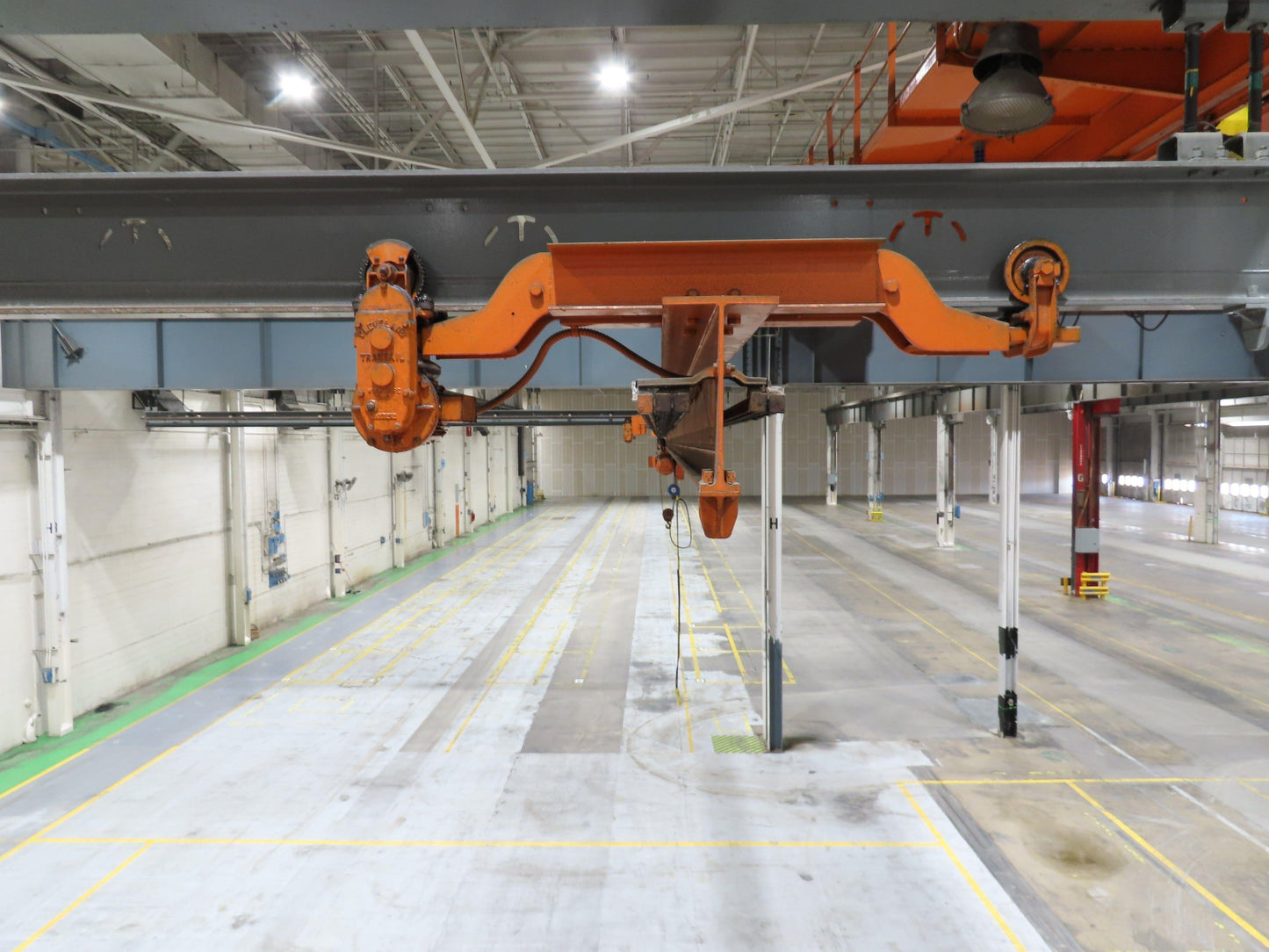 Cleveland Tramrail P&H 2 Ton Single Girder Underhung Bridge Crane 46' Span